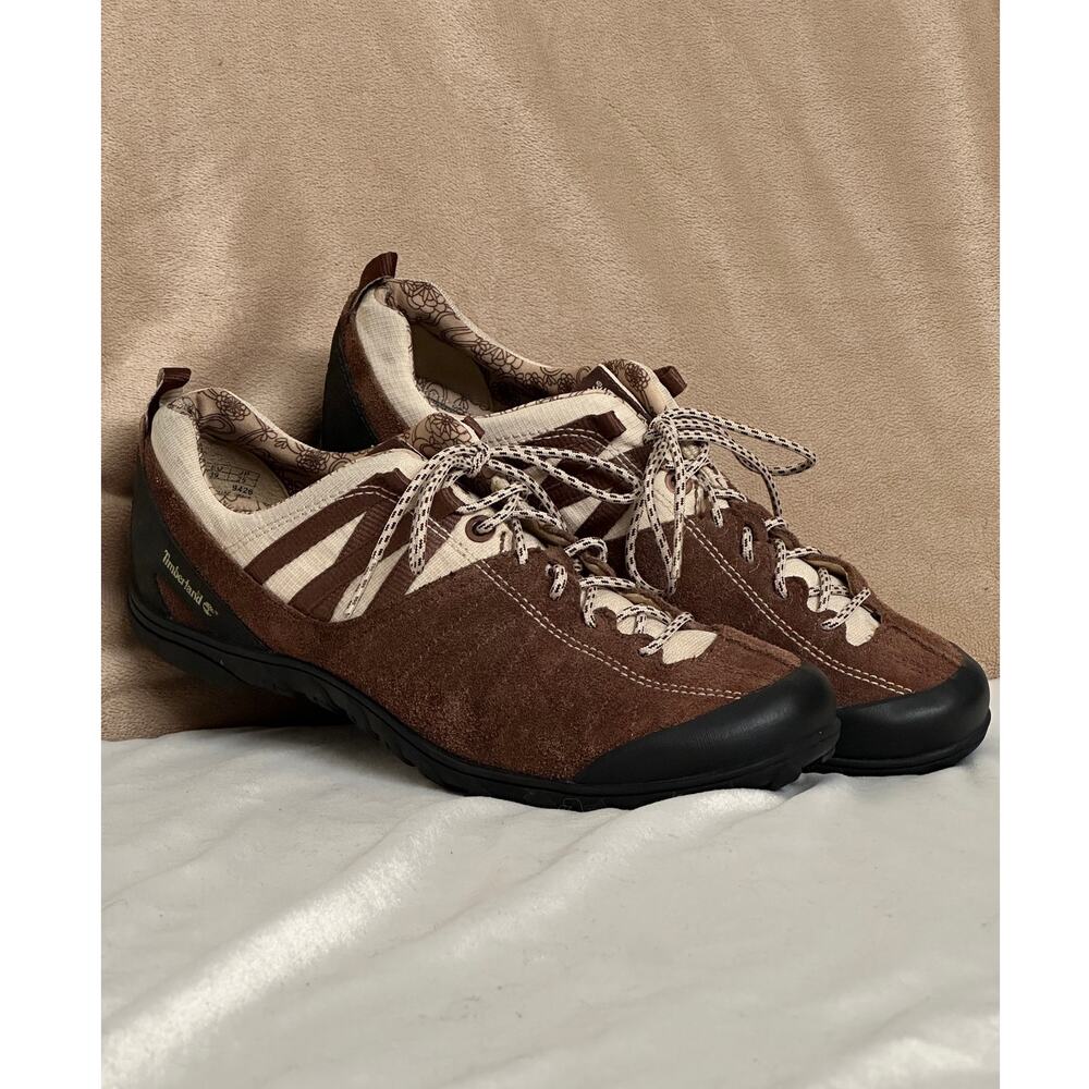 Timberland x Smartwool Women’s 7.5 Brown Suede Low Profile Hiking Sneaker Comfy